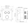 Термостатический смеситель для ванны и душа WASSERKRAFT ASPHE 7748 THERMO
